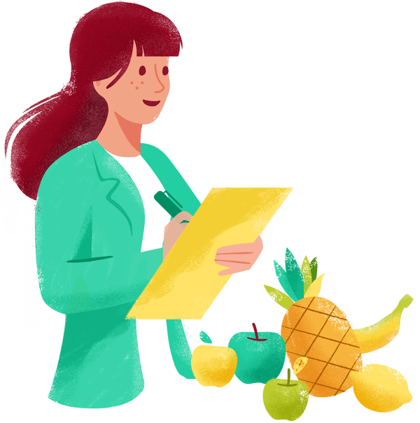 Illustration of a Nutritionist